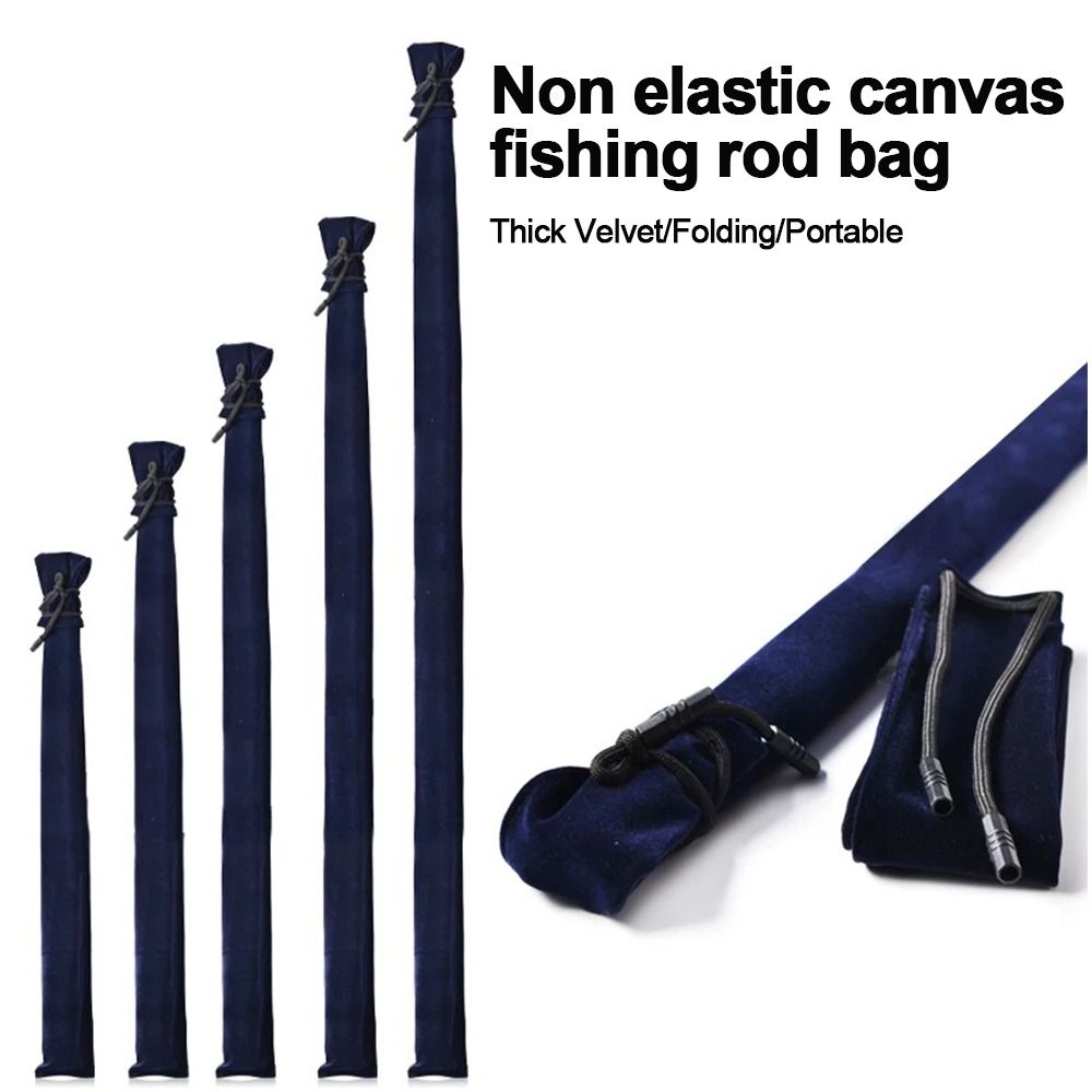 New Thick Velvet Fishing Rod Bag Folding Portable Fishing Tackle Storage Bag Lure Rod Bag