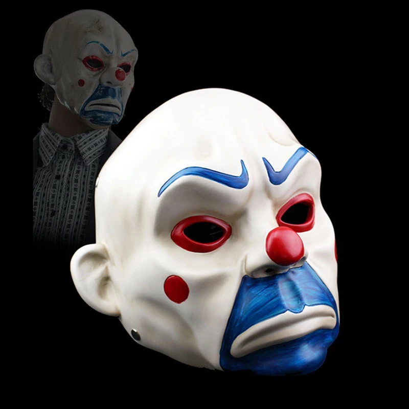 2026 High Quality Resin Mask Collect Halloween Joker Robber Mask Clown Dark Knight Scary Masquerade Party Cosplay Costume