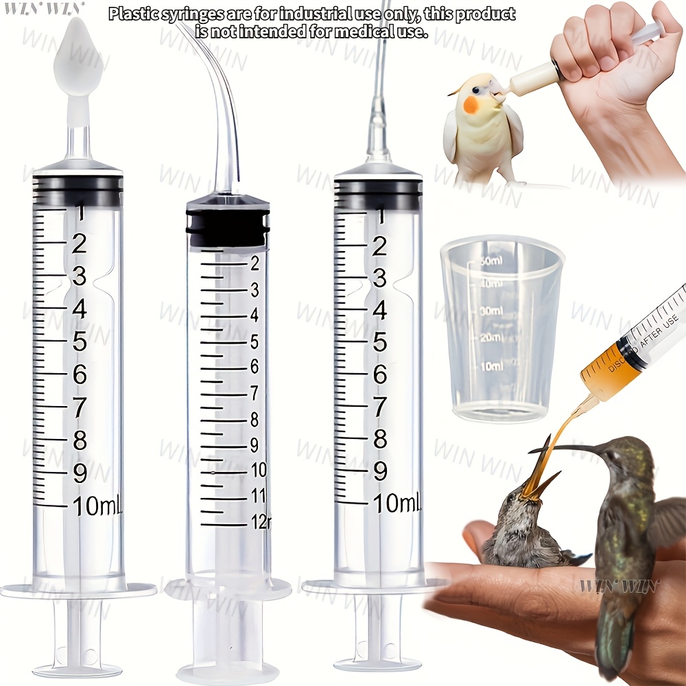7/6 Piece Set of Bird Feeders - Parrot Baby Feeding Tube - Manual Feeder, Suitable for Small Animals Such as Birds and Kittens, Various Models, Parrot Feeding Tube Measuring Tool, Suitable for Pet Science, Industrial Laboratories, Bird Supplies
