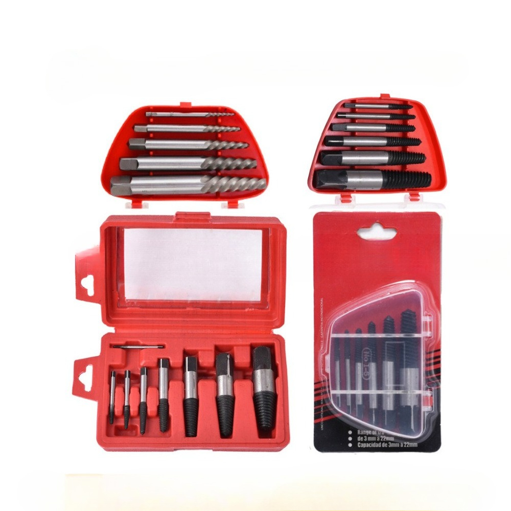 5/6/8pcs,Damaged Broken Screw Remover Extractor,Drill Bits Steel Durable Easy Out Remover Tool,Works on Wood and Machine Screws
