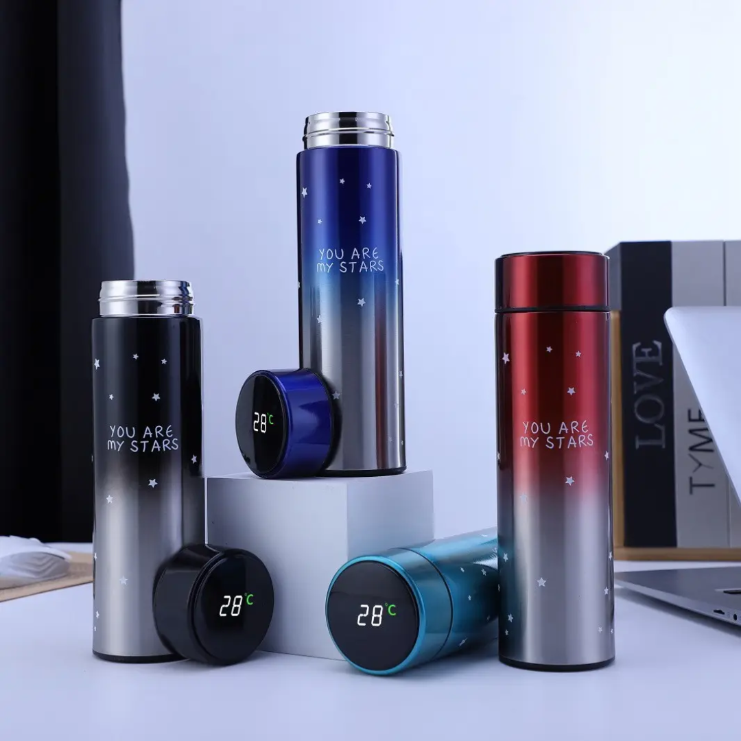500ML Thermos Vaccum Flask Hot And Cold Water Bottle Stainles Steel Body Thermal Water Coffee Tea Travel Mug Leakproof Vacuum Flasks Thermos Bottle