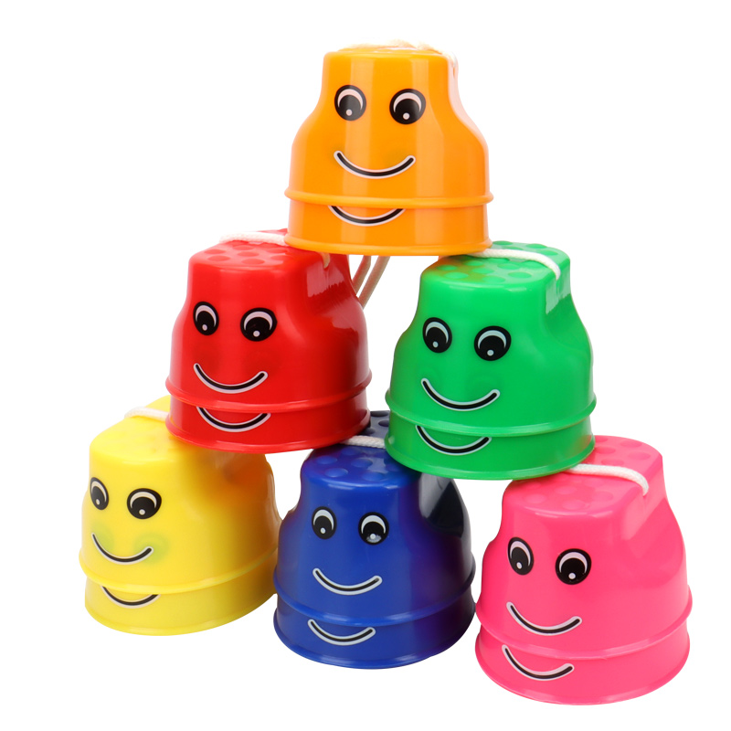 1Pair Children Smile Jumping Stilts Toys Kindergarten Sensory Integration Training Equipment Balance Coordination for Kids TMZ