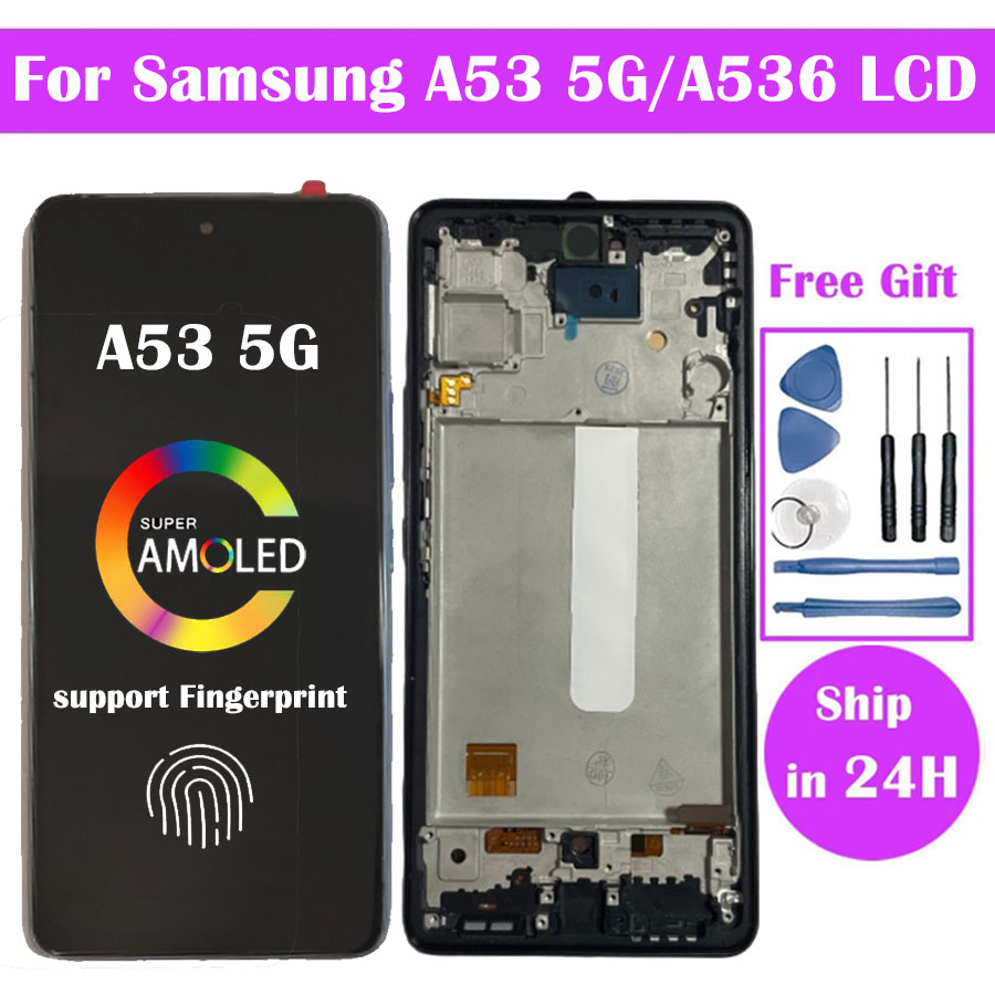Super AMOLED For A53 5G Display A536U A536B A5360 LCD Screen With Touch Screen Panel Digitizer Replacement Parts