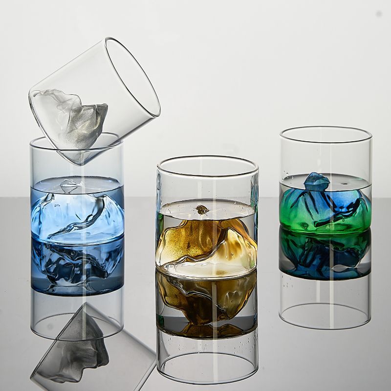 Corlor Mountain Glass Transparent Glass Coffee Cup Heat Resistant Tea Drink Milk Juice Cup Cups Drinking Glasses