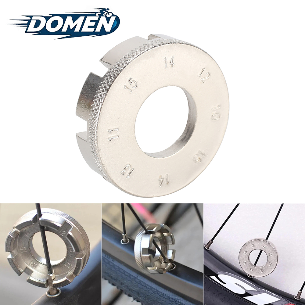 DOMEN Bicycle Spoke Wrench MTB Bike 8 Way Spokes Key Bike Tools Steel Wheel Tools Rim Bicycle Repair Tool Bicycle Accessors