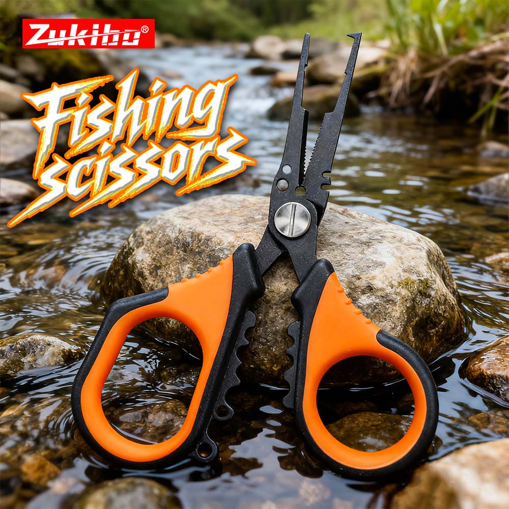 ZUKIBO Saltwater Fishing Plier Scissors New Multifunctional Fishing Pliers Tools Anti-Slip Ergonomic Handle Corrosion Resistant
