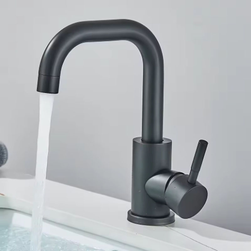 Bathroom Basin Faucet 304 Stainless Steel Hot Cold Wash Mixer Crane Tap 360 Rotation Sink Faucets Single Lever Tap For Bathroom
