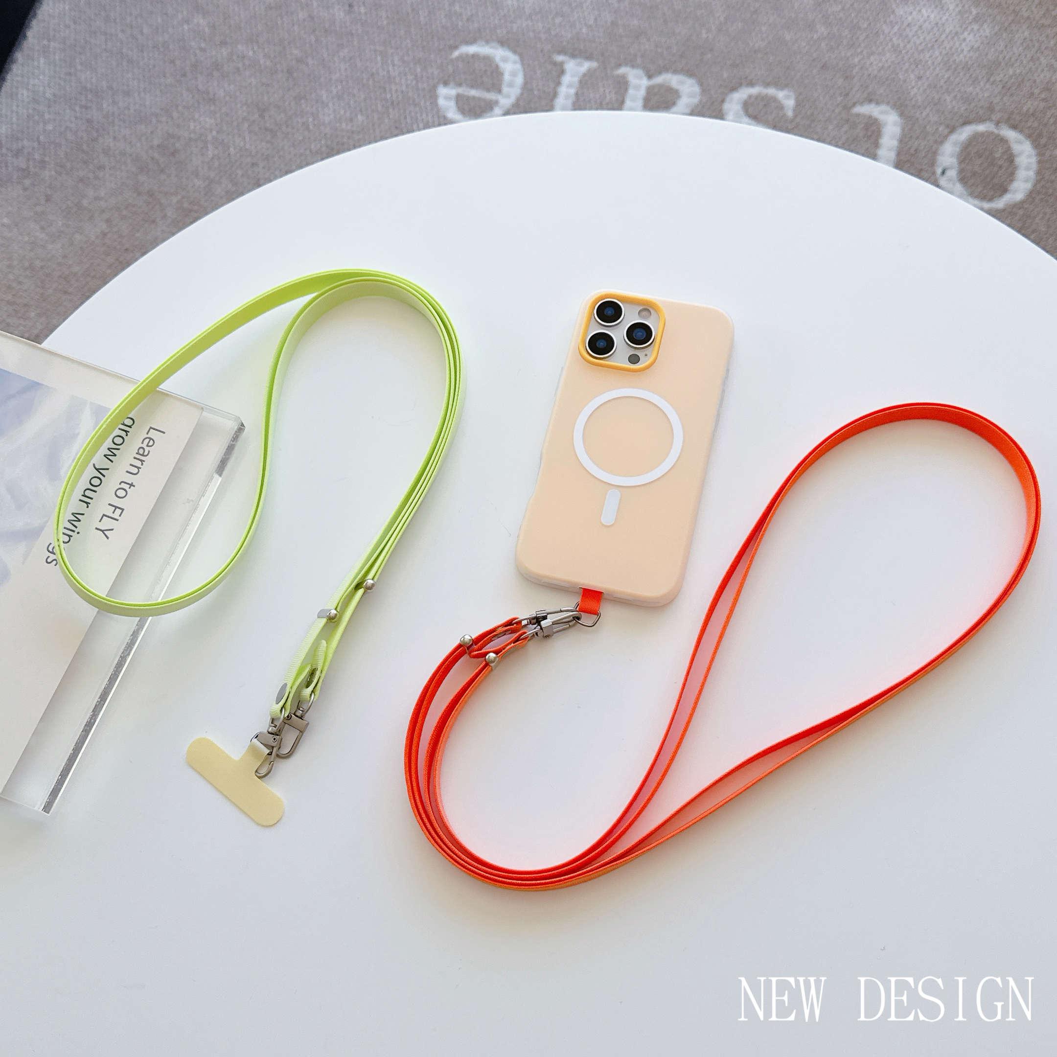 Official Same Style And Color Non-Magnetic Phone Lanyard, Adjustable Crossbody Long Rope, Multi-Functional Shoulder Strap Charm
