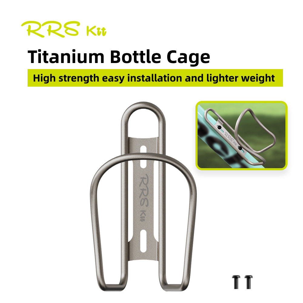 RRSKIT New Titanium Alloy Water Bottle Cage Anti-Rust Holder For Mountain Road Bicycle Bottle Holder Cycling Accessories