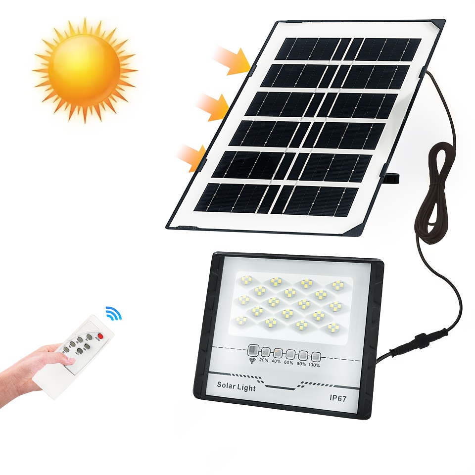LED Outdoor Solar Light With Remote Control Motion Sensor DC5V IP67 Waterproof Solar Powered With 5M Wires High Brightness Super