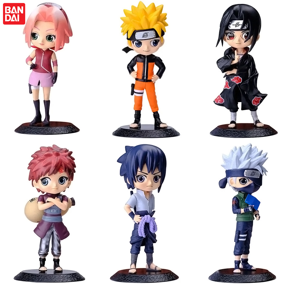 15cm Naruto Anime Figure Uzumaki Hatake Kakashi Gaara Uchiha Sasuke Kawaii Qposket Doll PVC Model Toys children birthday