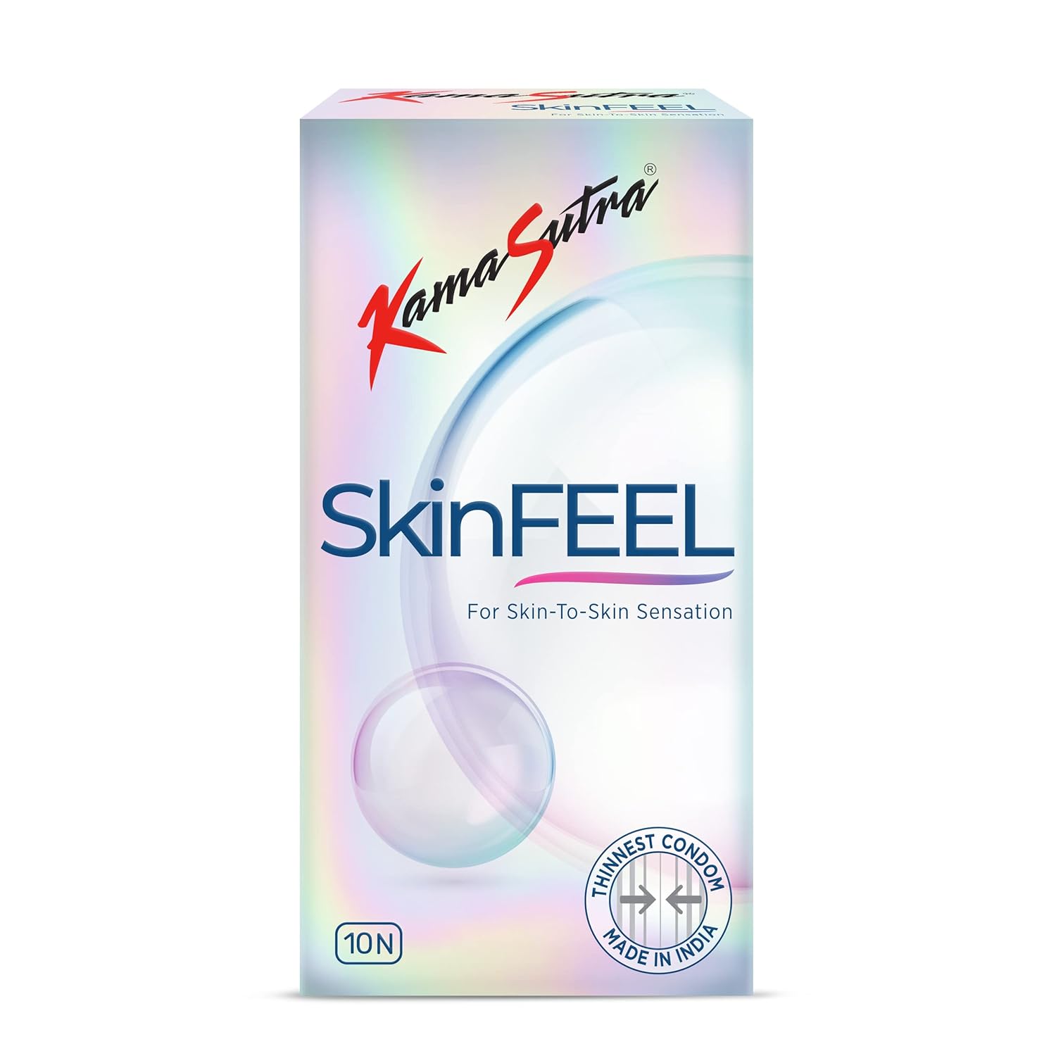 Pack of 10 Kamasutra Skinfeel Condoms | Thinnest Condoms Skin to Skin Sensation - image 1