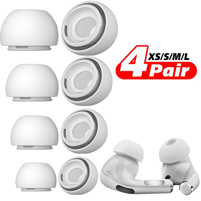 1-4 Pairs Silicone Earphones Tip For AirPods Pro 1 2 Anti-Slip Replacement Earbuds Ear Accessories Soft Silicone Earplugs