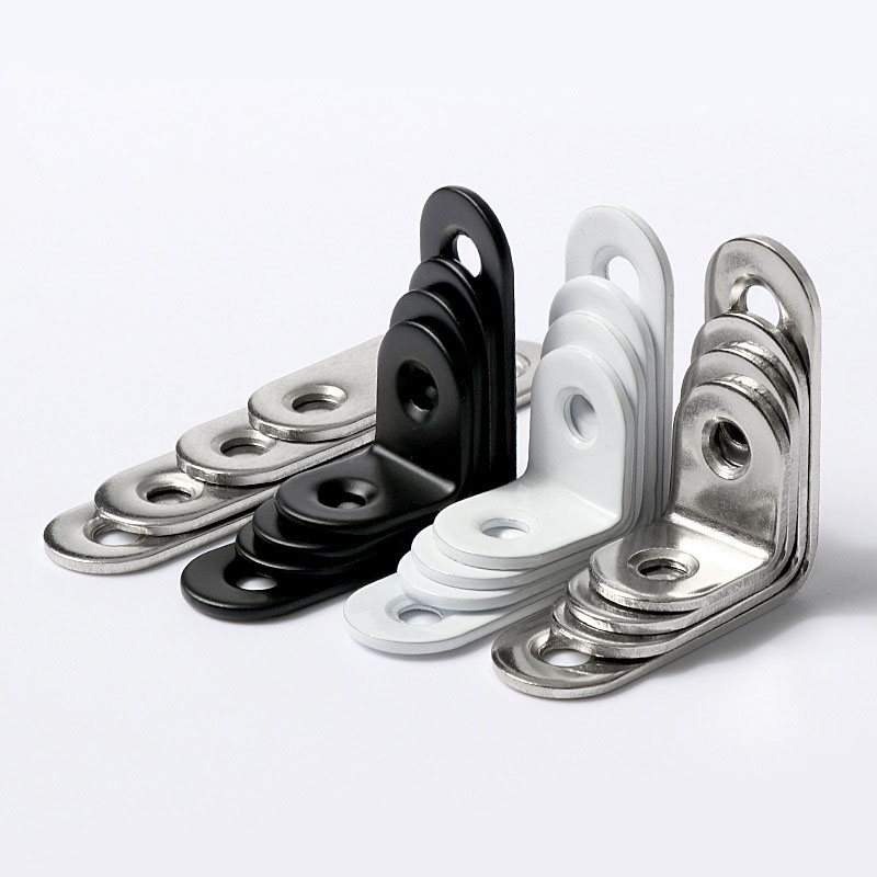 Stainless Steel L Bracket Corner Brace 90 Degree Right Angle Metal Brackets for Wood Furniture Cabin Joinery with Screws