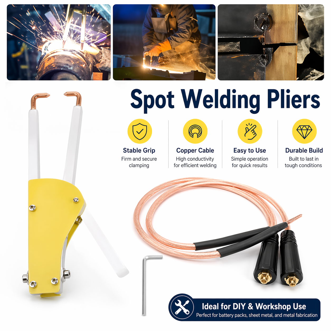 Spot Welding Pen For Battery Tabs And Metal Plates, Precision Handheld Welding Tool For , Brass, Stainless Steel, Titanium
