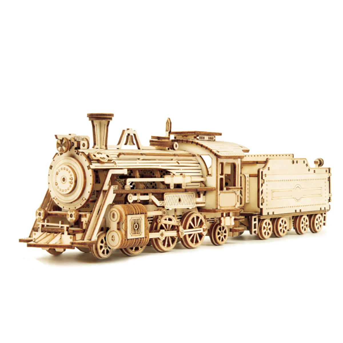 Locomotive 3D Car Wooden Puzzle Scale Model,DIY Model Kit, Handcraft ,Home Decoration,Mechanical Model Kit, Building Toy