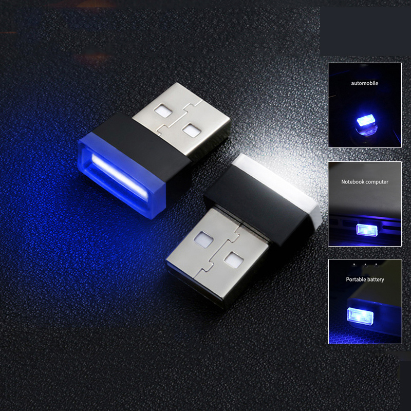 1pc Colorful Portable USB Mini LED Ambient Light for Car Interior Computer Atmosphere Lamp Plug and Play Night Light