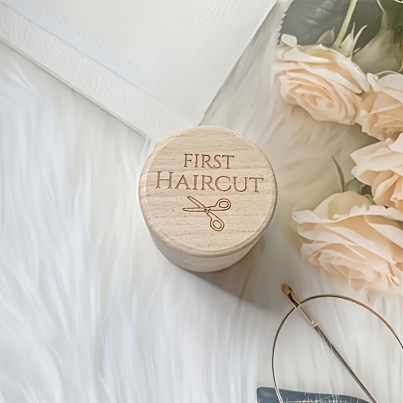 Original Wood Fetal Hair Souvenir Box, the perfect for new parents, preserving the first memory, made of natural birch wood
