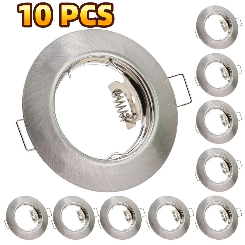 JOYINLED LED Recessed Spotlights, 10Pcs Downlight Kit with Bulb Replaceable GU10/MR16 Sockets Iron Frame for Bedroom Living Room