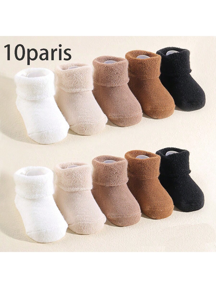1-10 pairs of randomly assorted girls' style four-season baby socks
