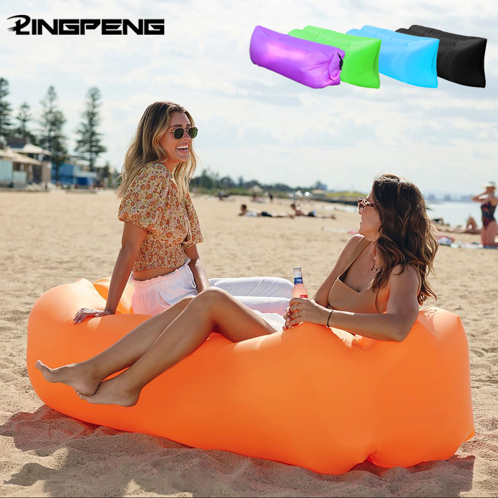 Inflatable Sofa Portable Folding Waterproof Lazy Air Bed Outdoor Couch for Camping Beach Travel Home Daily Leisure Use