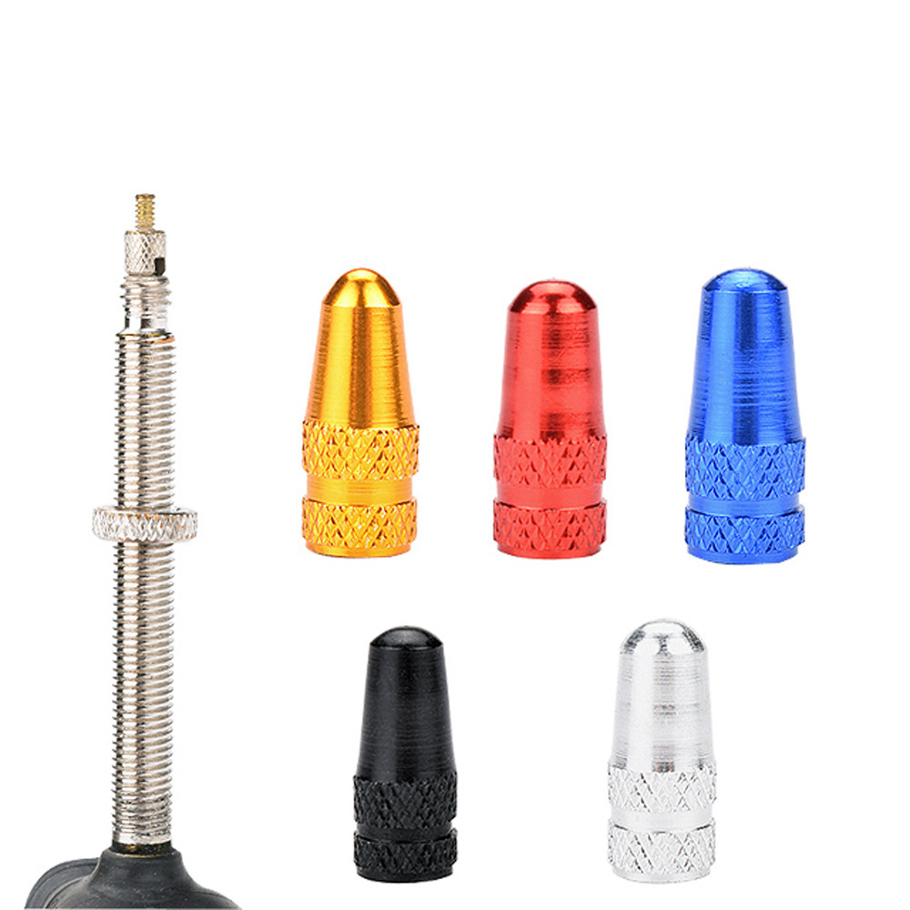 4Pcs Aluminum Alloy Bicycle Wheel Tire Valve Caps Dustproof MTB Road Bike Valve Stem Caps French Valve Cap Tyre Accessories