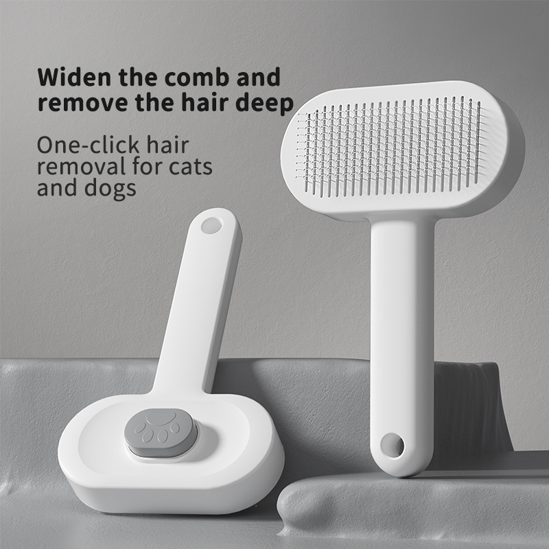 1pc Cat Grooming Brush, Plastic Pet Hair Removal Massage Comb for Bathing and Beauty, Uncharged Pet Supplies for Cats and Dogs