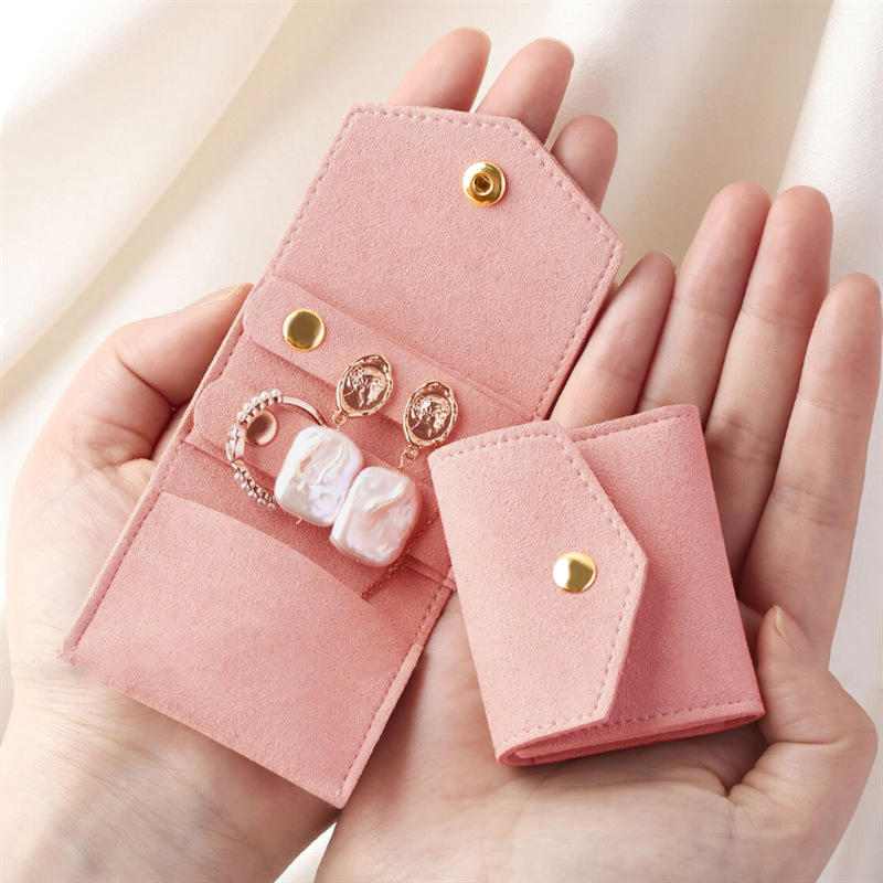 1pc Storage Folding Bag Mini Jewelry Organizer Bag Cute for Women Suitable for Ring Earring Necklace Storage
