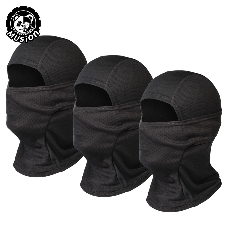 Musion 3 PCS Balaclava Face Mask Bandana Hood Headwear for Bicycle and Riding Motorcycle