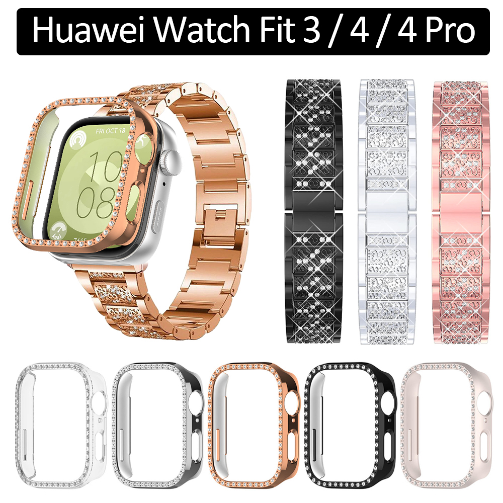 For Huawei Watch Fit 3 4 Pro strap case silicone colorful buckle smart watch band straps