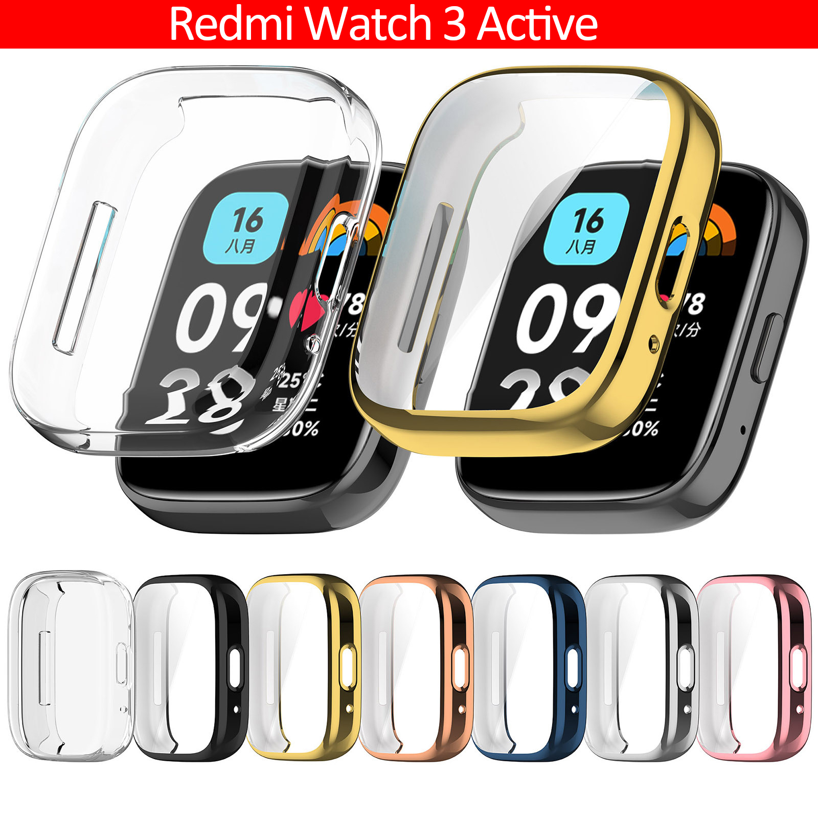 For Redmi Watch 4 case full screen soft plating TPU cover cases