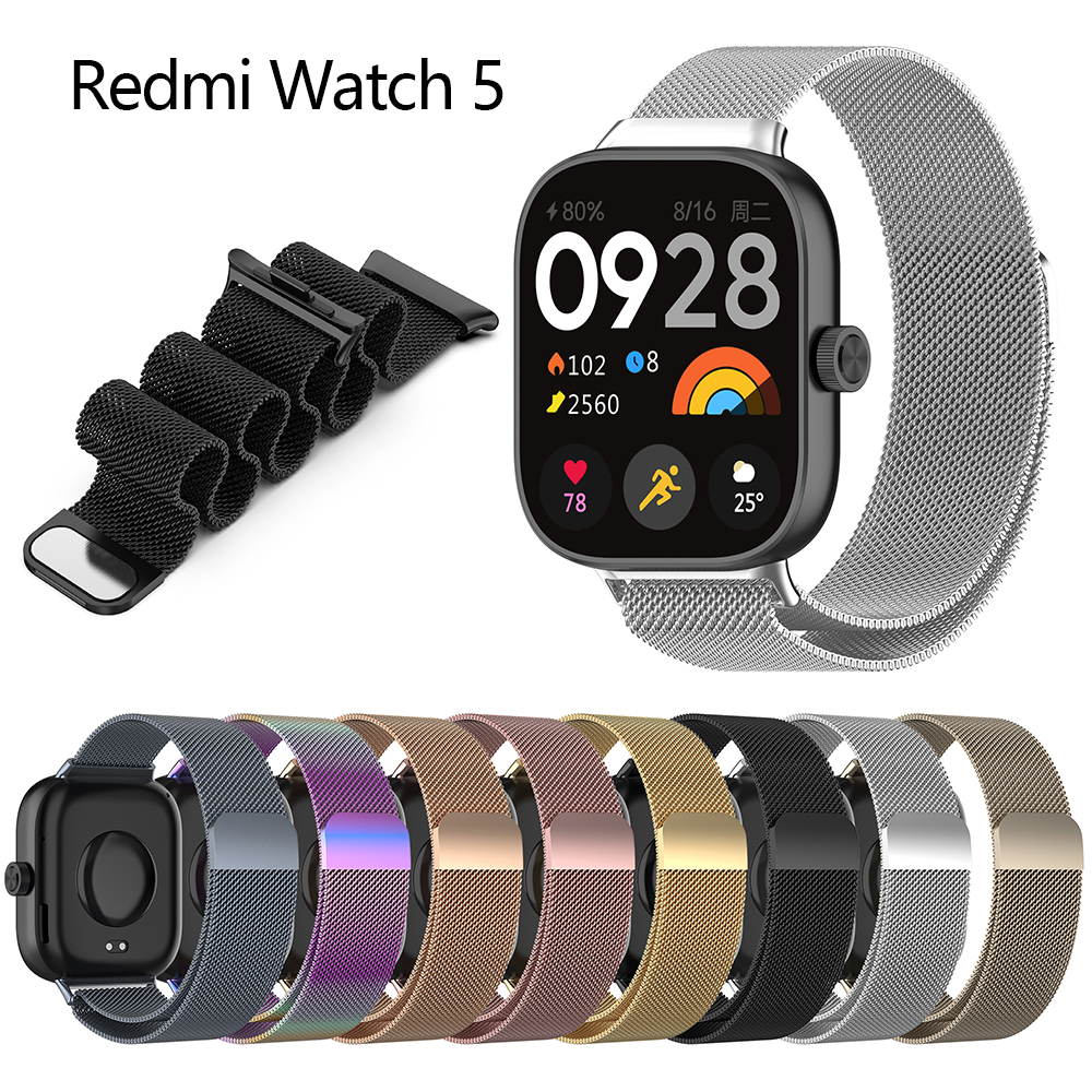 For Redmi Watch 4 5 metal strap 2025 new fashion business classic loop smart watch band straps