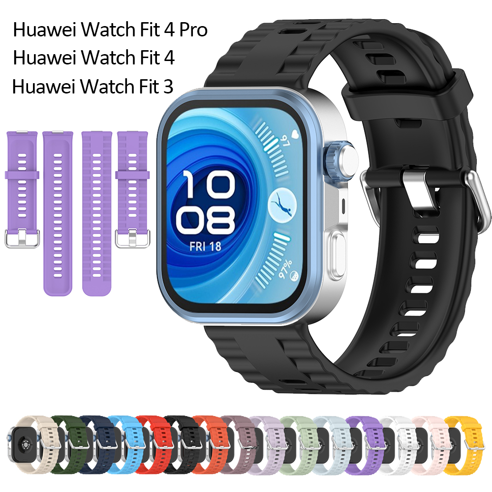 For Huawei Watch Fit 4 Pro starp fit 3 4 classic silicone soft smart watch band straps