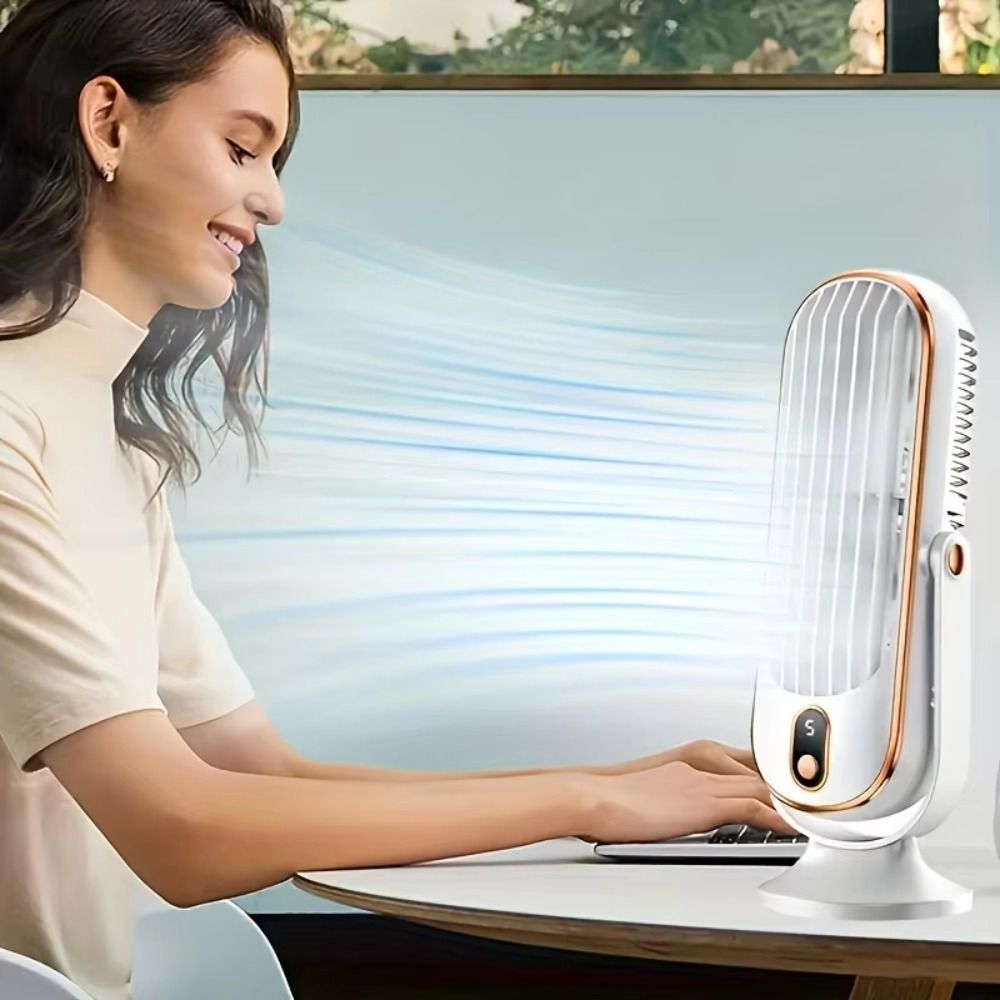 Small Cooling Ventilador Fans Charging Small Plug in Fan Silent Durable Desktop Electric Fan High Quality Mute Quiet Cooling Fans Unisex