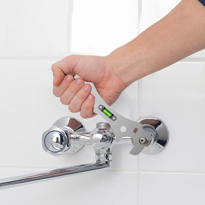 Multifunctional Wrench Bend Angle Leveling Wrench Shower Faucet Universal Repair Wrench Bathroom Installation And Maintenance 5a63