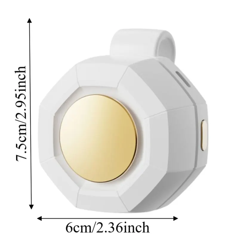 Durable 3 Speeds Clip-On Waist Fan Mute Wearable Hanging Waist Fan Rechargeable Silent Operation Portable Cooling Clip Fan Camping