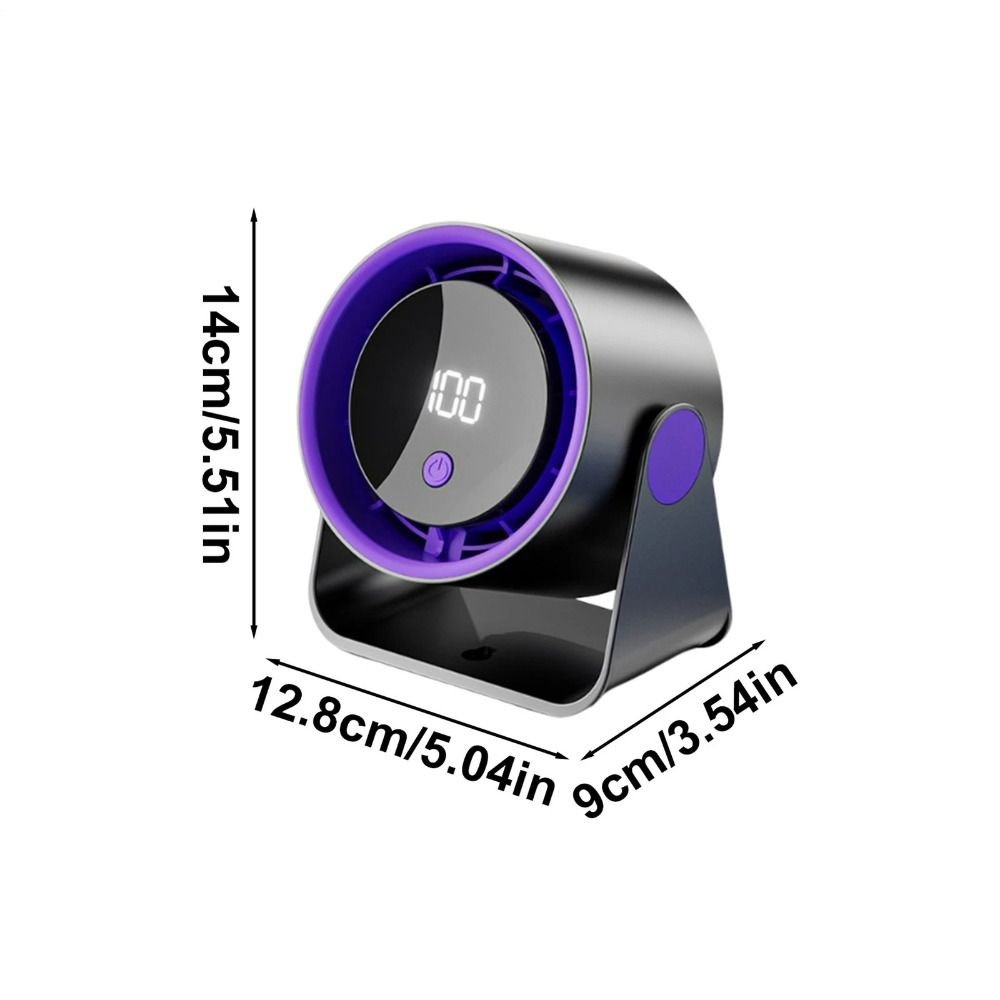 Desktop Style Adjustable Angle Desktop Fan 5-speed Adjustment Low Noise Digital Fan Portable Small Size Electric Fan Bedroom Use