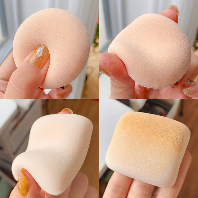 Wenefang Fashion 1pcs Soft Cosmetics Puff Concealer Foundation Powder Air-Cushion Facial Makeup Sponge Wet Dry Dual Use Smooth Puff Beauty Tools