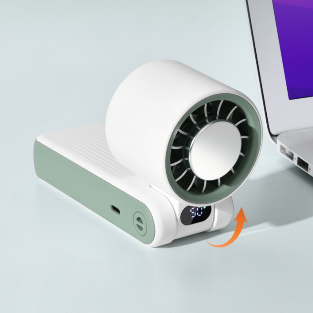 Turbo LED Digital Display Portable Handheld Fan Adjustable Wind Speed 3600mAh Battery Strong Wind Fan Mini Foldable 199 Gear Wind Speed Turbo Fan Outdoor Use
