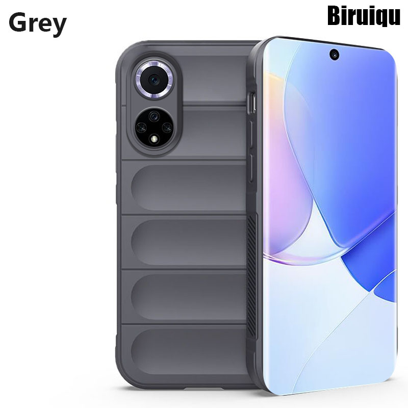 Biruiqu For Huawei Nova 9 Illusionary Shield Silicone Soft Shell Anti-fall And Shock-absorbing Protective Phone Case