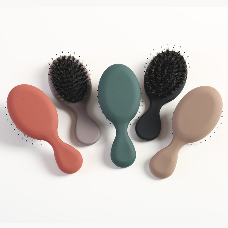 Yuanyan Women's Hair Brush Comb Natural Boar Bristle Anti-static Hairbrush Portable Scalp Massager Barber Hairbrush Accessories