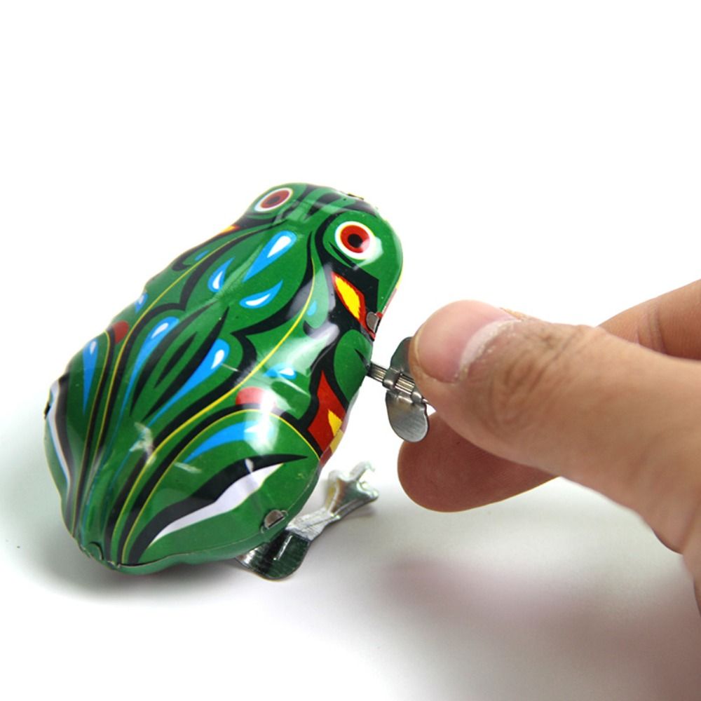 Funny Gift Fidget Children Family Gathering Games Accessories Interative Wind Up Frog Clockwork Clockwork Frog