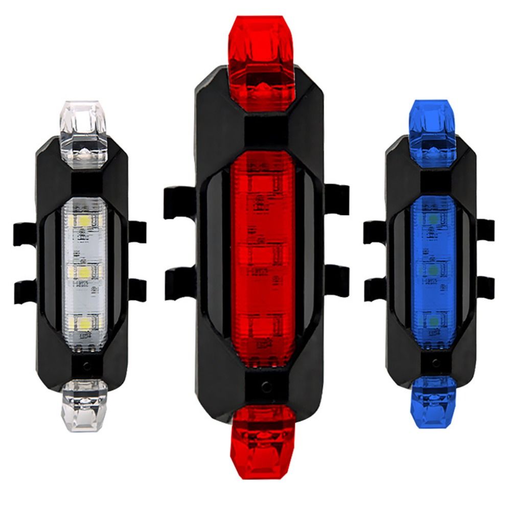 Fashion USB Rechargeable City Mountain Bike Bicycle Light Waterproof Flashing Bike Light Colorful Cycling Taillight