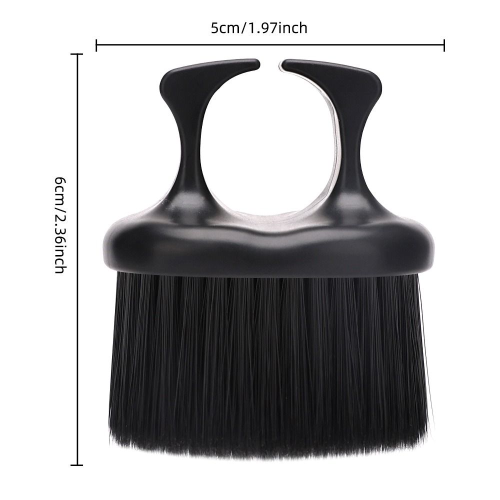 Professional Black Handle Plastic Neck Face Duster Brush Barber Hair Clean Hairbrush Beard Brush Salon Styling Tool