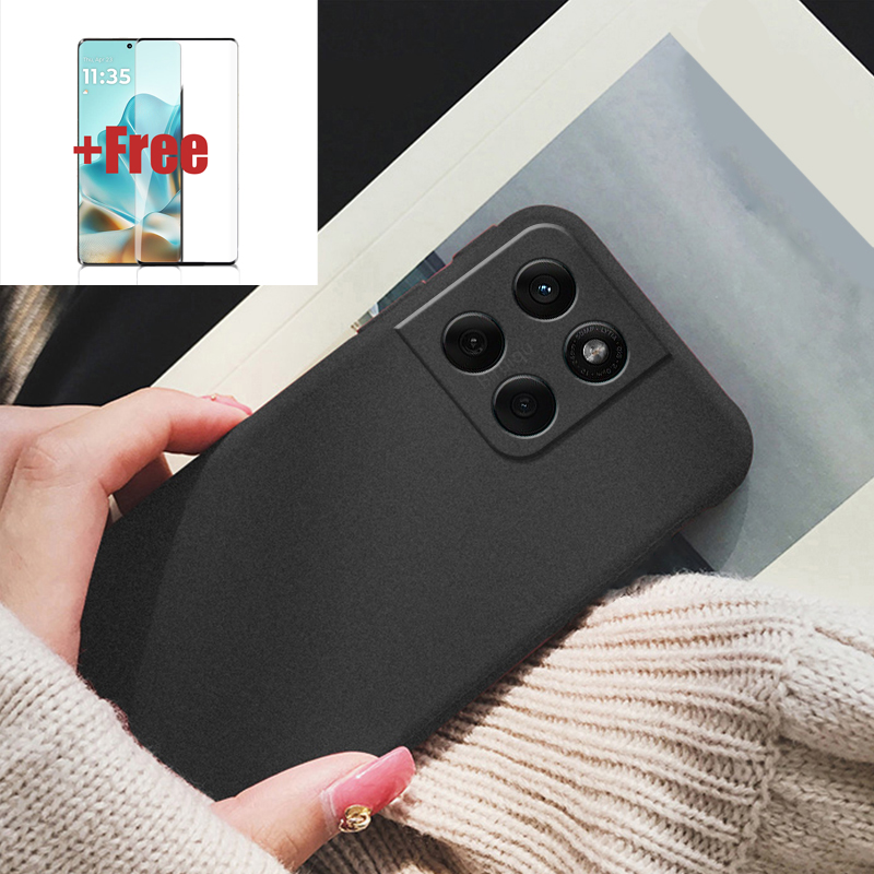 Biruiqu For Motorola Moto Edge 70 Pro Shockproof Anti Slip Soft TPU Sandstone Matte Back Case Cover