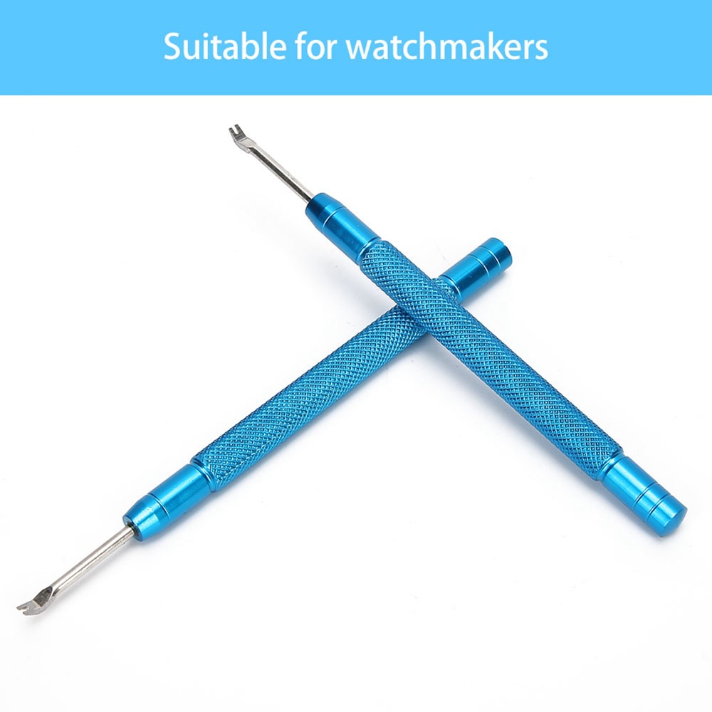 2Pcs  Practical Blue Watch Repair Tool Alloy Steel 9.2cm Needle Lifter Fork Hand Remover Pliers Watch Fixing