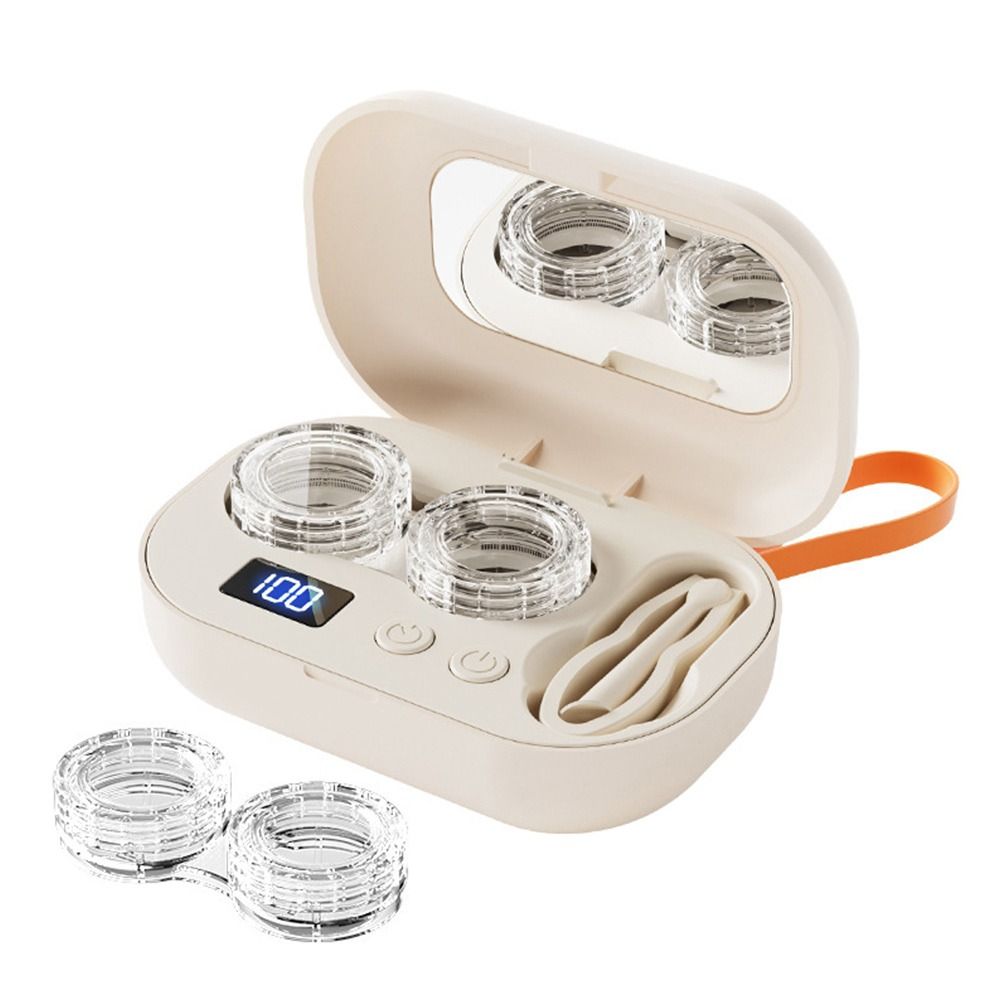New Ultrasonic Contact Lens Cleaner Smart Timer Portable Contact Lens Cleaning Machine Convenient Fast Ultrasonic Lens Cleaner Professional Care