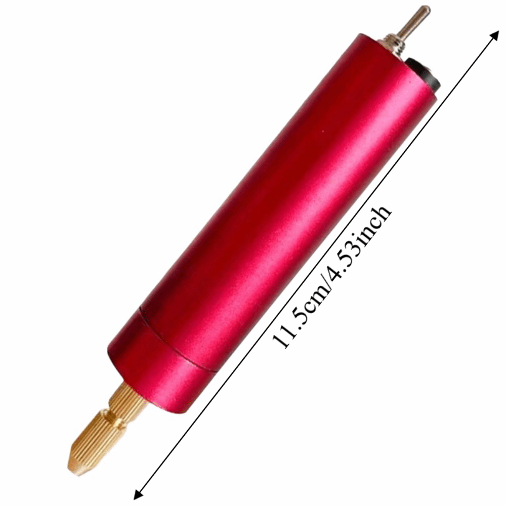 Small Electric Drill High Precision Electric Engraver Mini Size Aluminum Body Engraving Pen Electric Motor Adjustable Speed Rotary Tool Crafting