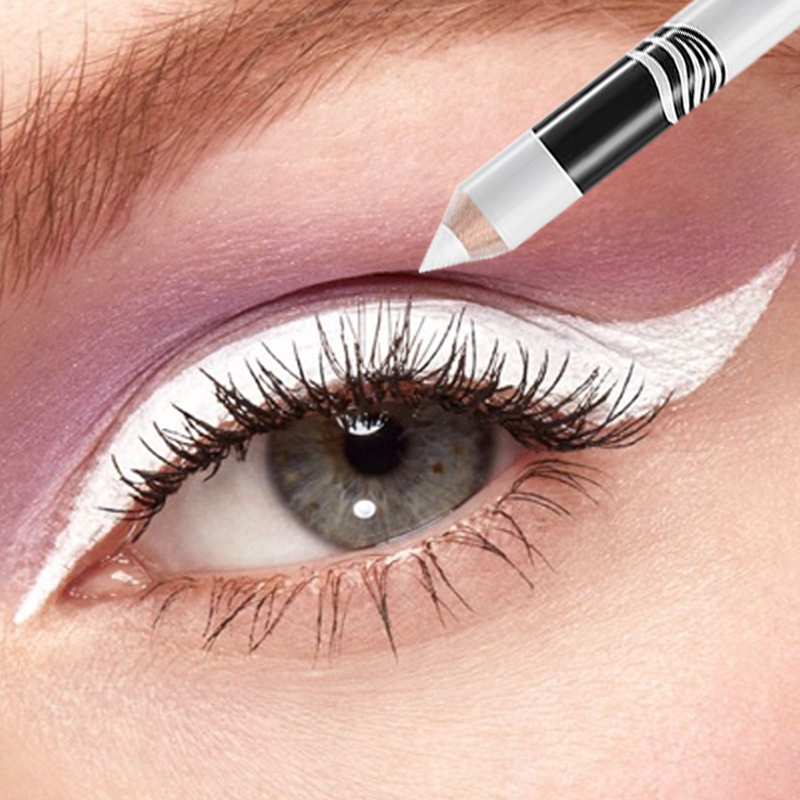 Wenefang Fashion 3pcs White Eyeliner Pencils Highlighter Eyeliner Pencil Brightener Eye Liners Waterproof Long-lasting Eyeshadow Women Makeup