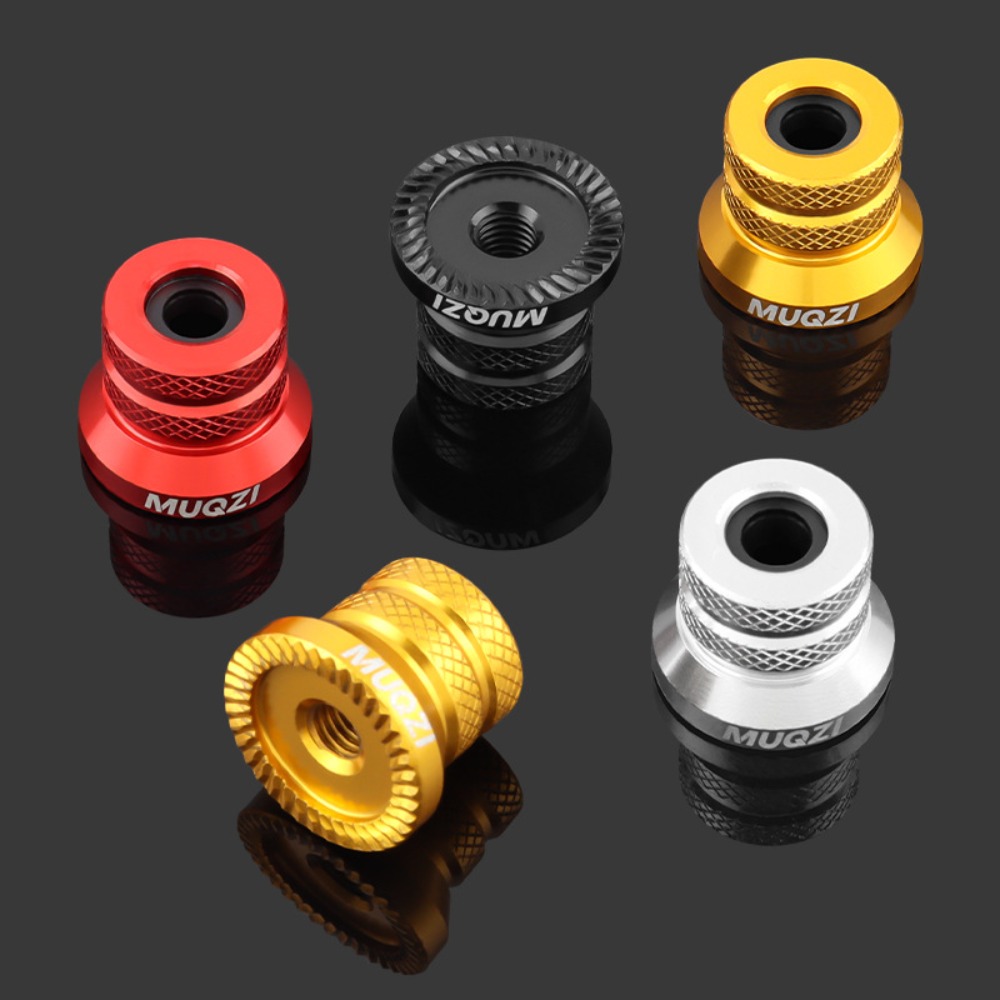 Pair Outdoor Sport Aluminium Alloy Bike Hub Nut High Strength Anti Slip Design Bicycle Axle Nut Lightweight Anodized Coating Quick Release Lever Nut Hub Mountain/road Vehicles